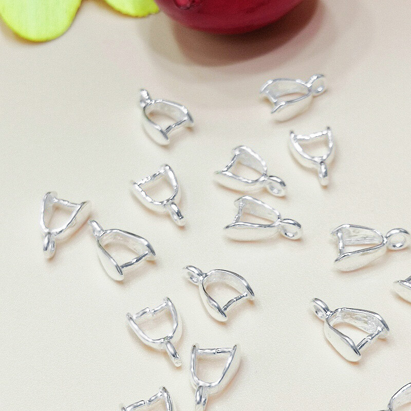 Lobster Clasp Silver - 50 stuks verzilverde connector pinch bail