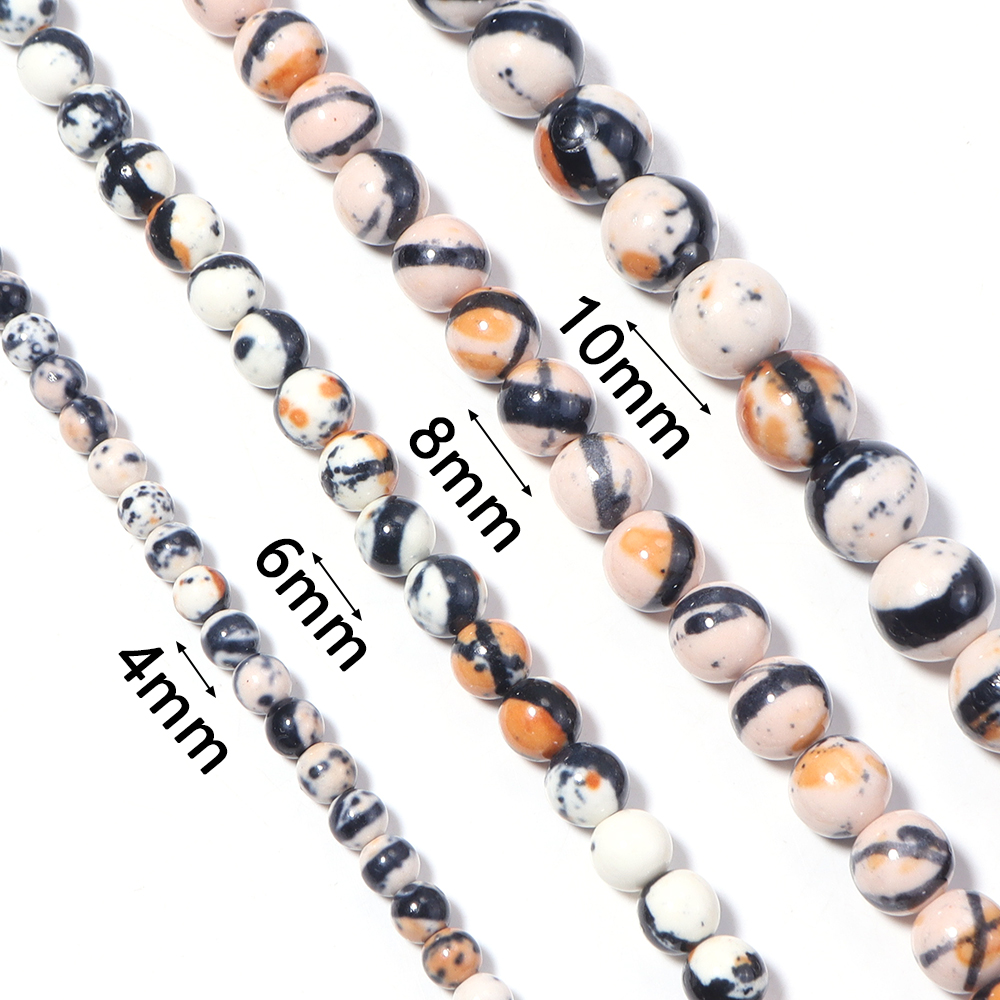 4 6 8 10mm Oranje Wit Zwart Kl - Jewelry Making Gemstones recensie en prijs
